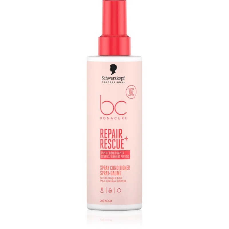 Schwarzkopf Professional BC Bonacure Repair Rescue+ balzam brez spiranja za poškodovane lase v pršilu 200 ml