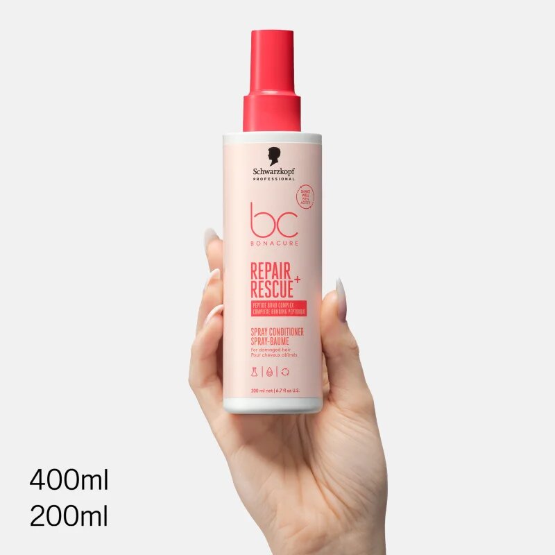Schwarzkopf Professional BC Bonacure Repair Rescue+ balzam brez spiranja za poškodovane lase v pršilu 200 ml