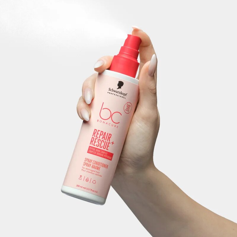 Schwarzkopf Professional BC Bonacure Repair Rescue+ balzam brez spiranja za poškodovane lase v pršilu 200 ml