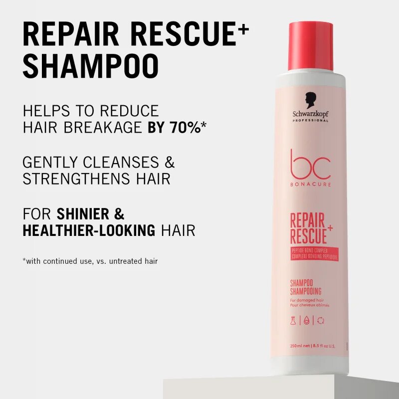 Schwarzkopf Professional BC Bonacure Repair Rescue+ negovalni šampon za poškodovane lase 250 ml