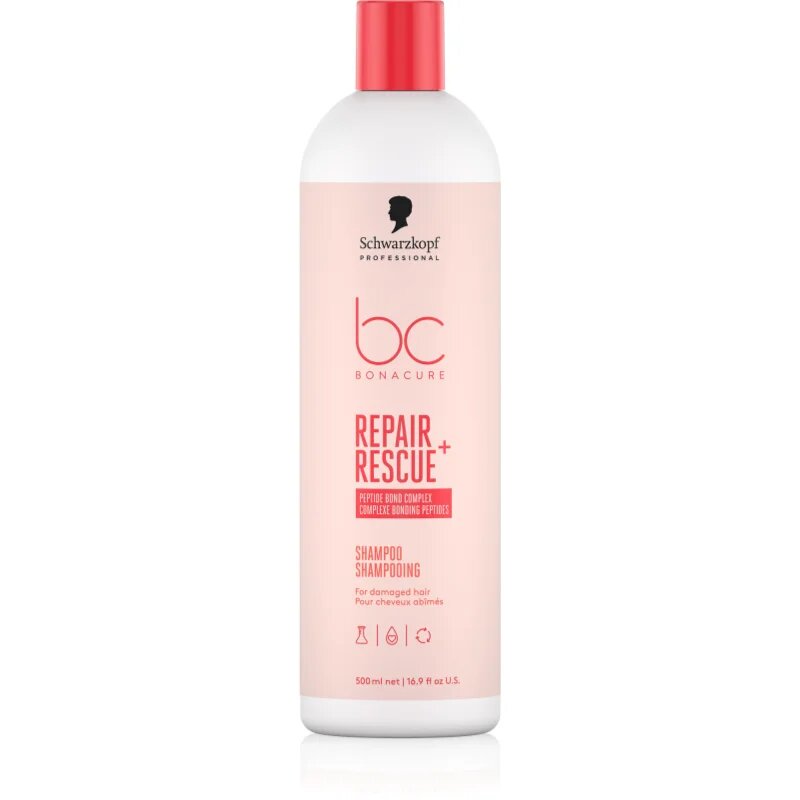 Schwarzkopf Professional BC Bonacure Repair Rescue+ negovalni šampon za poškodovane lase 500 ml