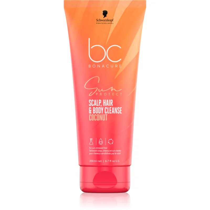 Schwarzkopf Professional BC Bonacure Sun Protect Scalp Hair & Body Cleanse gel za prhanje 2 v 1 200 ml