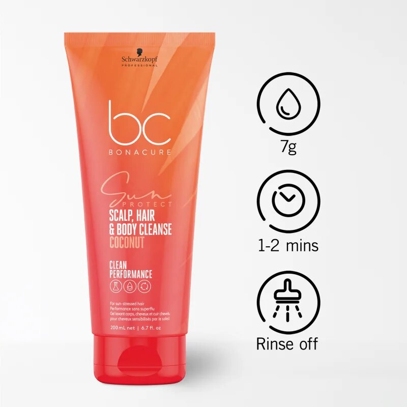 Schwarzkopf Professional BC Bonacure Sun Protect Scalp Hair & Body Cleanse šampon za lase in telo 100 ml