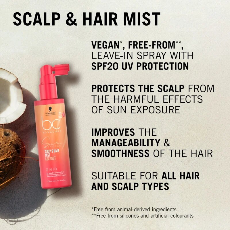 Schwarzkopf Professional BC Bonacure Sun Protect Scalp & Hair Mist zaščitno pršilo za obremenjene lase in lasišče SPF 20 100 ml
