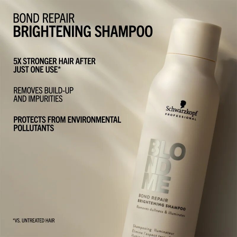 Schwarzkopf Professional Blondme Bond Repair Brightening Shampoo osvetljevalni šampon za blond lase 300 ml