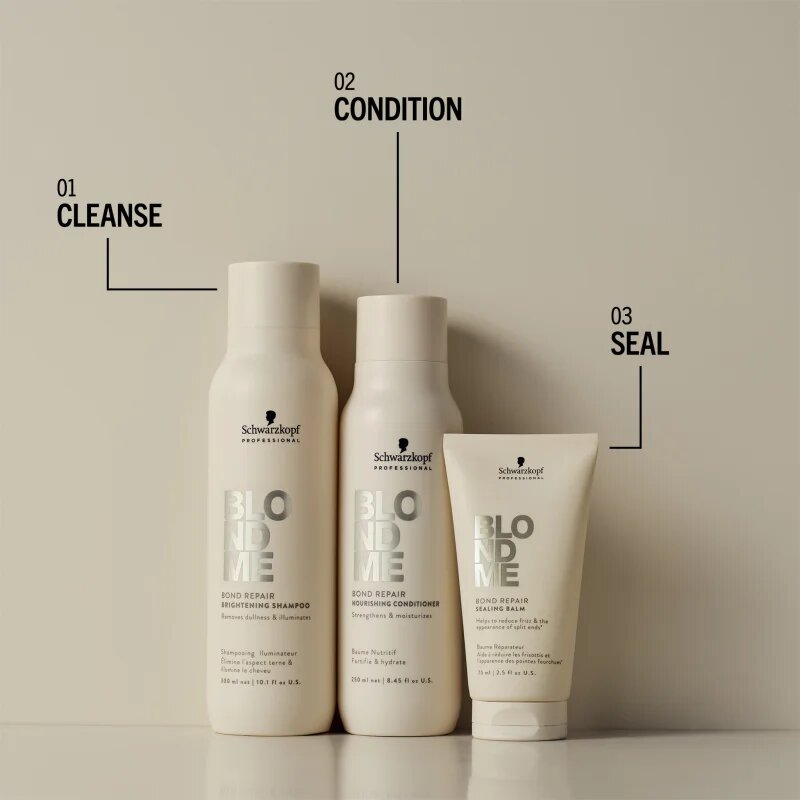 Schwarzkopf Professional Blondme Bond Repair Brightening Shampoo osvetljevalni šampon za blond lase 300 ml