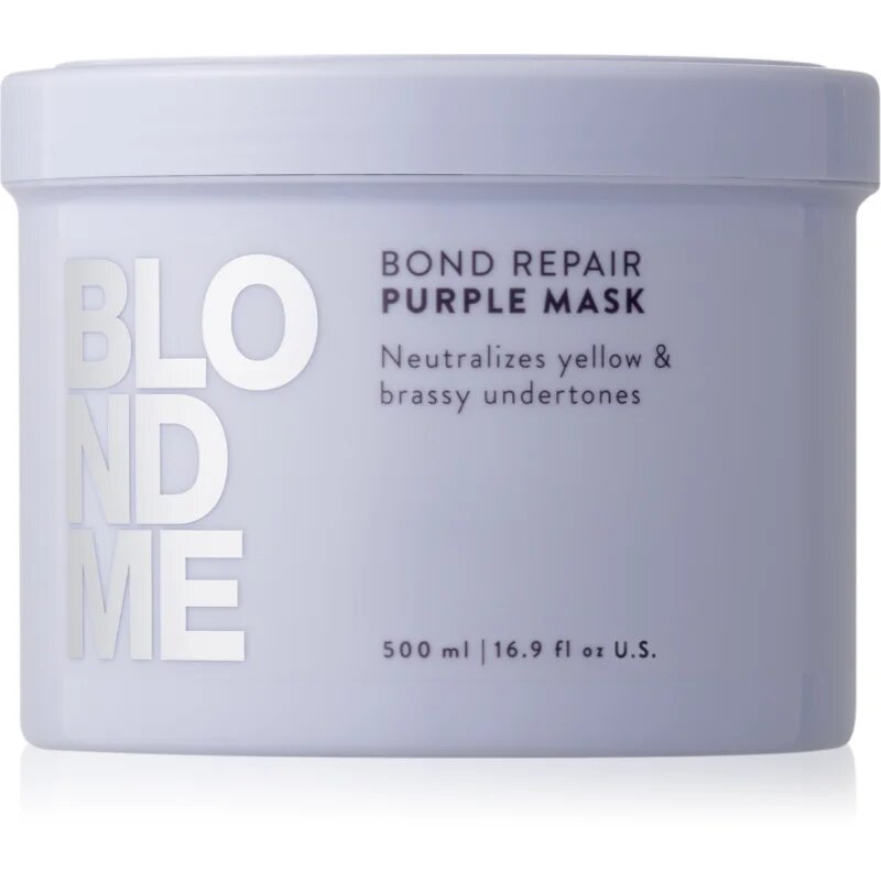 Schwarzkopf Professional Blondme Bond Repair Purple Mask maska za lase za nevtralizacijo rumenih odtenkov 500 ml