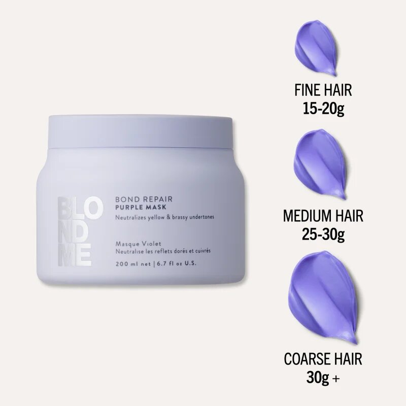 Schwarzkopf Professional Blondme Bond Repair Purple Mask maska za lase za nevtralizacijo rumenih odtenkov 500 ml