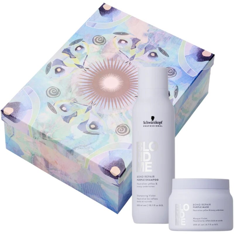Schwarzkopf Professional Blondme Bond Repair Purple Set darilni set za blond lase