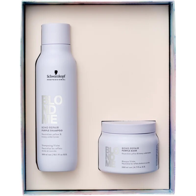 Schwarzkopf Professional Blondme Bond Repair Purple Set darilni set za blond lase