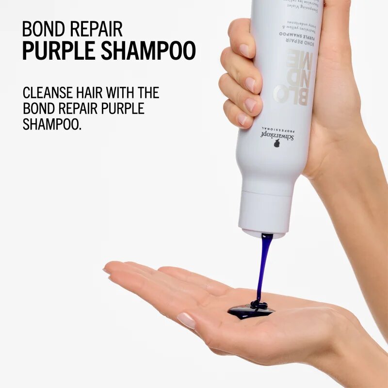 Schwarzkopf Professional Blondme Bond Repair Purple Shampoo vijoličen šampon za blond lase 300 ml