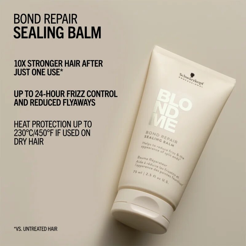 Schwarzkopf Professional Blondme Bond Repair Sealing Balm negovalni bazam za lase proti krepastim lasem 75 ml