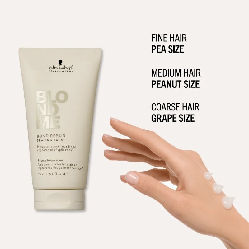 Schwarzkopf Professional Blondme Bond Repair Sealing Balm negovalni bazam za lase proti krepastim lasem 75 ml