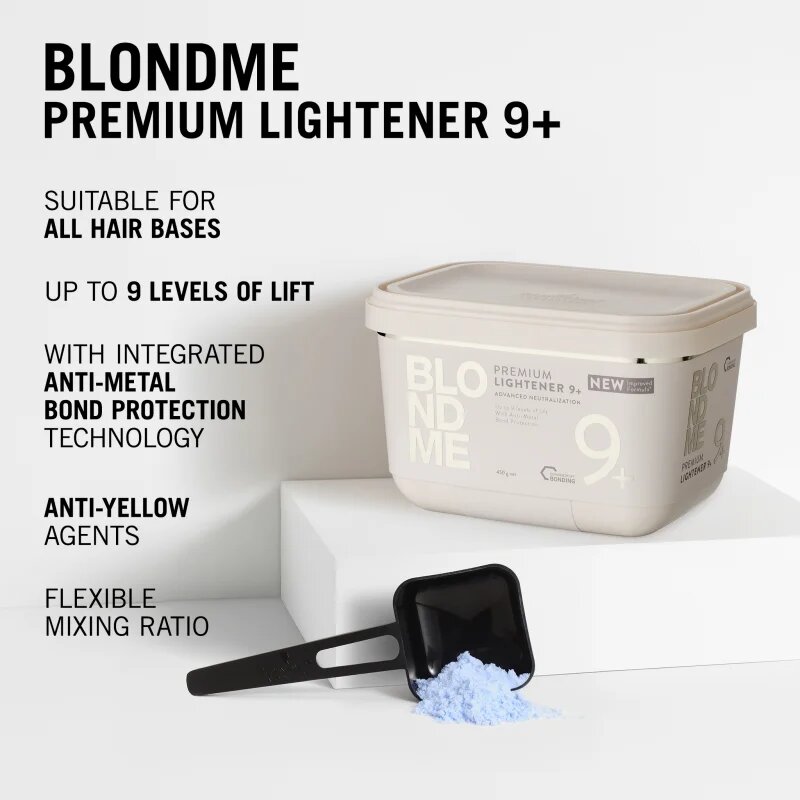 Schwarzkopf Professional Blondme Premium Lightener 9+ posvetlitveni puder za blond lase 450 g