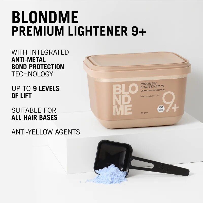 Schwarzkopf Professional Blondme Premium Lightener 9+ premijski posvetlitveni 9+ brezprašni puder 450 g