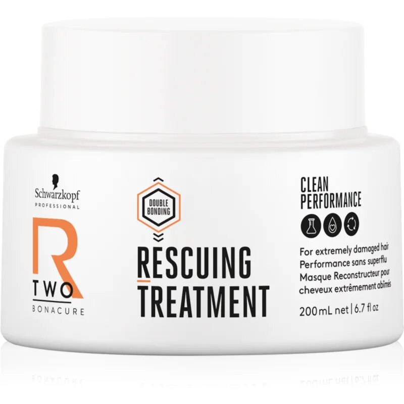 Schwarzkopf Professional Bonacure R-TWO Rescuing Treatment maska za lase za ekstremno poškodovane lase 200 ml