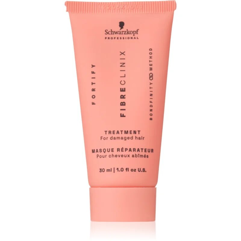 Schwarzkopf Professional Fibre Clinix Fortify Treatment maska za okrepitev las za poškodovane lase 30 ml