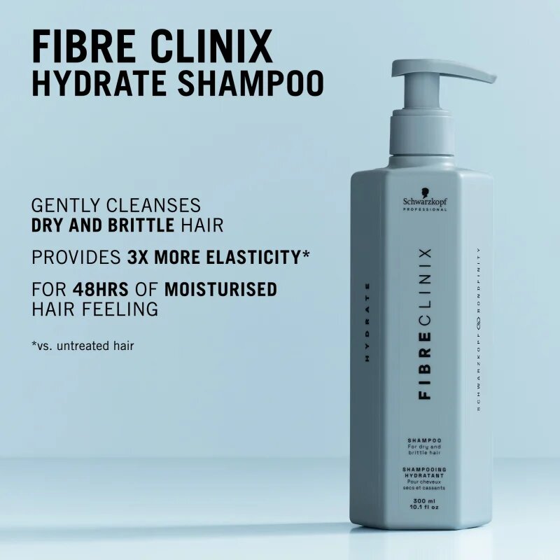 Schwarzkopf Professional Fibre Clinix Hydrate Shampoo vlažilni šampon za suhe lase 300 ml