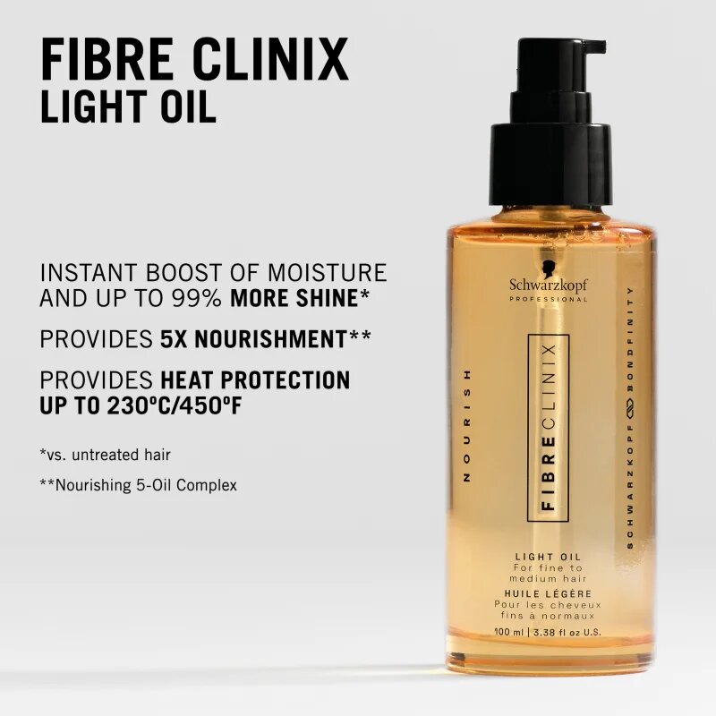 Schwarzkopf Professional Fibre Clinix Light Oil lahko olje s hranilnim učinkom 100 ml