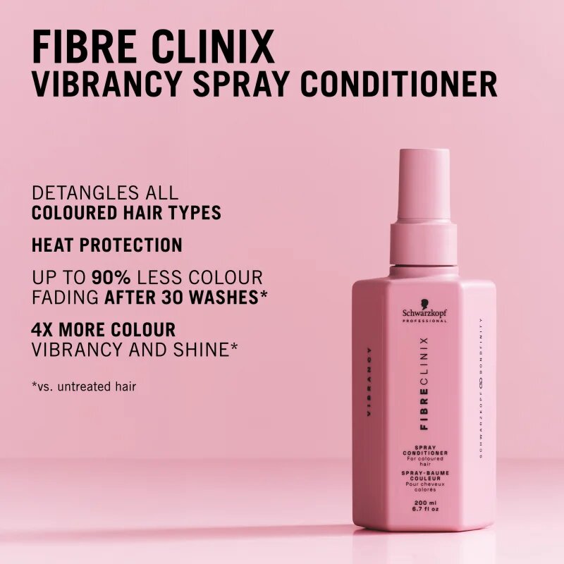 Schwarzkopf Professional Fibre Clinix Vibrancy Spray Conditioner balzam v pršilu za barvane lase 200 ml