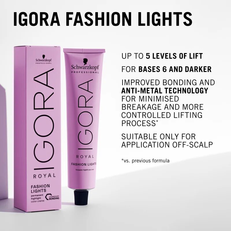 Schwarzkopf Professional IGORA Royal Fashion Lights posvetlitvena krema za lase odtenek L-24 60 ml