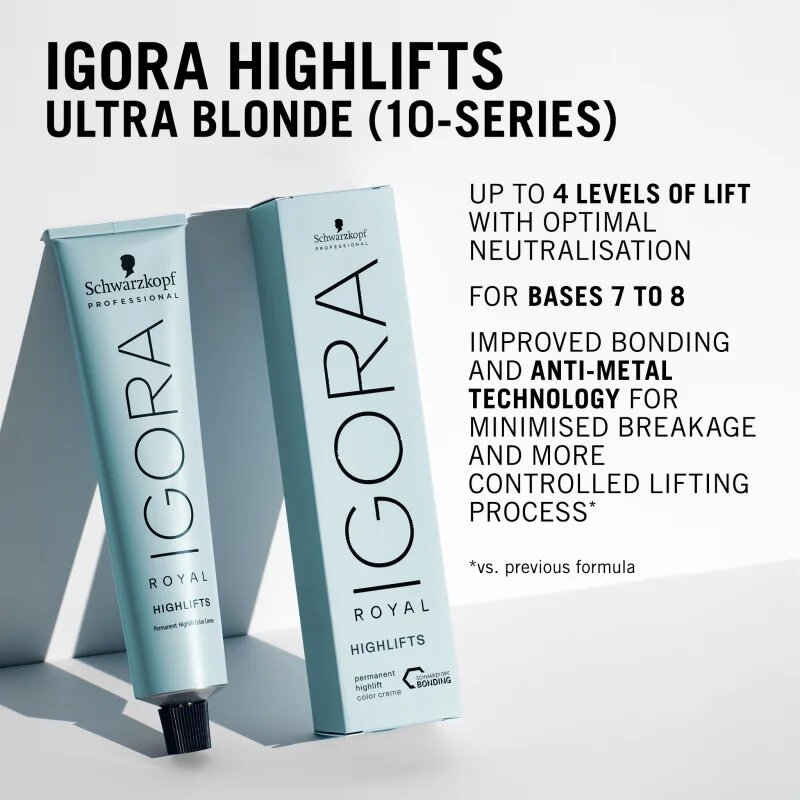 Schwarzkopf Professional IGORA Royal Highlifts barvna krema za hladne blond odtenke odtenek 10-4 60 ml