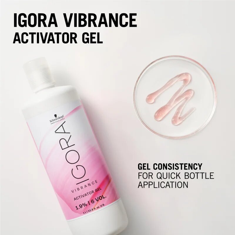 Schwarzkopf Professional IGORA Vibrance oksidacijska emulzija z gelasto teksturo 19% / 6 Vol. 1000 ml