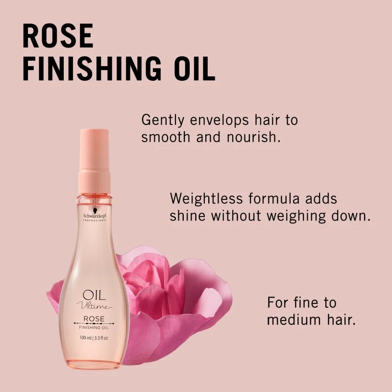Schwarzkopf Professional Oil Ultime Rose Oil vrtnično olje za šibke obremenjene lase 100 ml