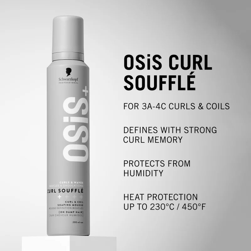 Schwarzkopf Professional Osis+ Curl Soufflé oblikovalna pena za valovite in kodraste lase 200 ml