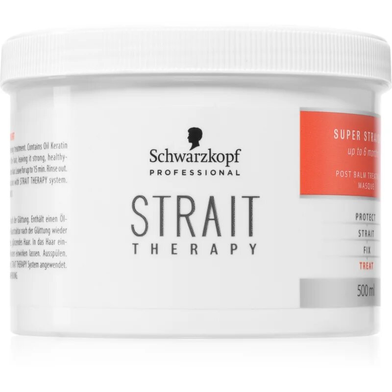 Schwarzkopf Professional STRAIT Therapy Post Balm Treatment maska za preoblikovanje za krepitev las 500 ml