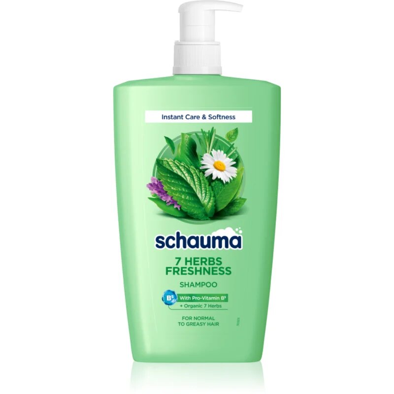 Schwarzkopf Schauma 7 Herbs Freshness zeliščni šampon za normalne in mastne lase 1000 ml