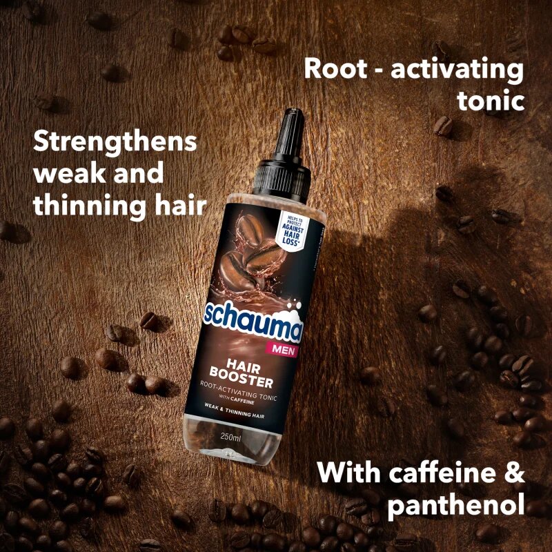 Schwarzkopf Schauma Hair Booster tonik s kofeinom za tanke ali redke lase za moške 200 ml