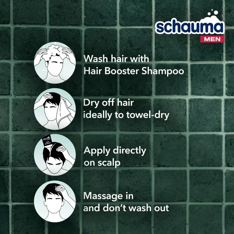 Schwarzkopf Schauma Hair Booster tonik s kofeinom za tanke ali redke lase za moške 200 ml
