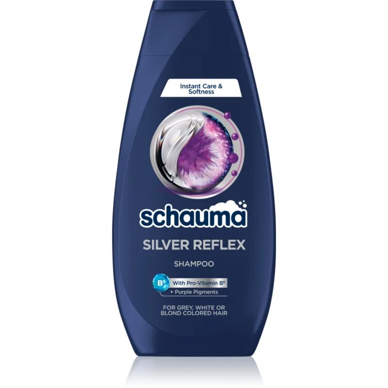 Schwarzkopf Schauma Silver Reflex šampon za nevtralizacijo rumenih tonov za posvetljene melirane hadne blond lase 350 ml