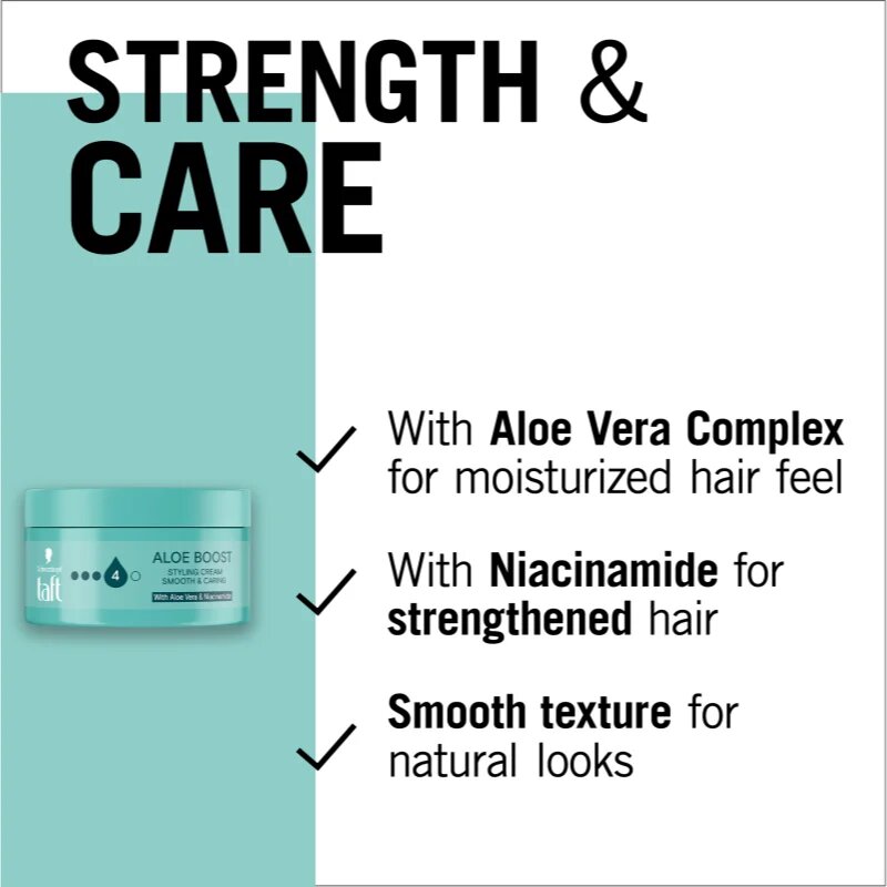Schwarzkopf Taft Aloe Boost vlažilna stiling krema 100 ml
