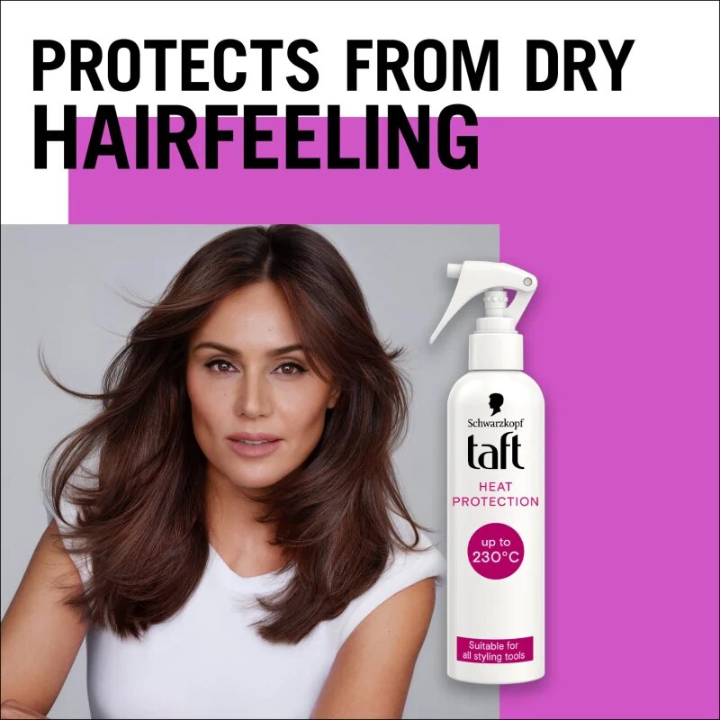 Schwarzkopf Taft Heat Protection zaščitno pršilo za obremenjene lase 250 ml