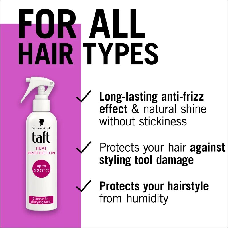 Schwarzkopf Taft Heat Protection zaščitno pršilo za obremenjene lase 250 ml