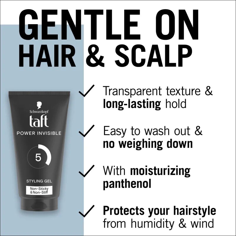 Schwarzkopf Taft Power Invisible gel za lase z močno fiksacijo 150 ml