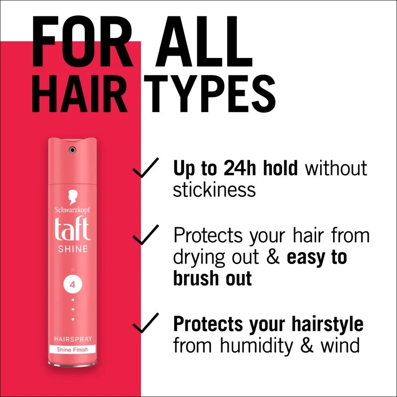 Schwarzkopf Taft Shine lak za lase z ekstra močnim utrjevanjem 250 ml