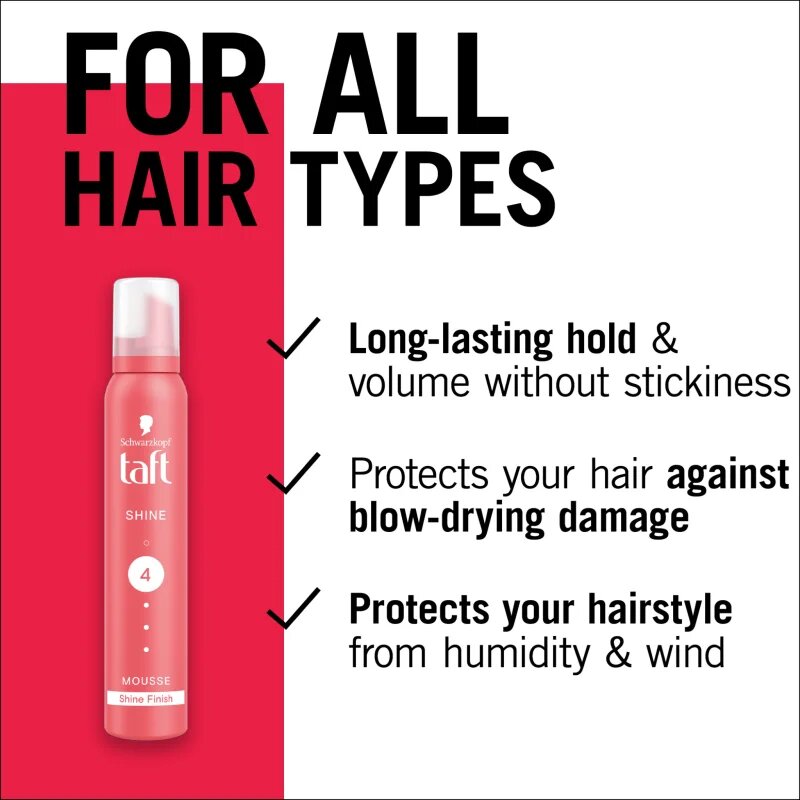 Schwarzkopf Taft Shine penasti utrjevalec za lase za volumen in sijaj 200 ml