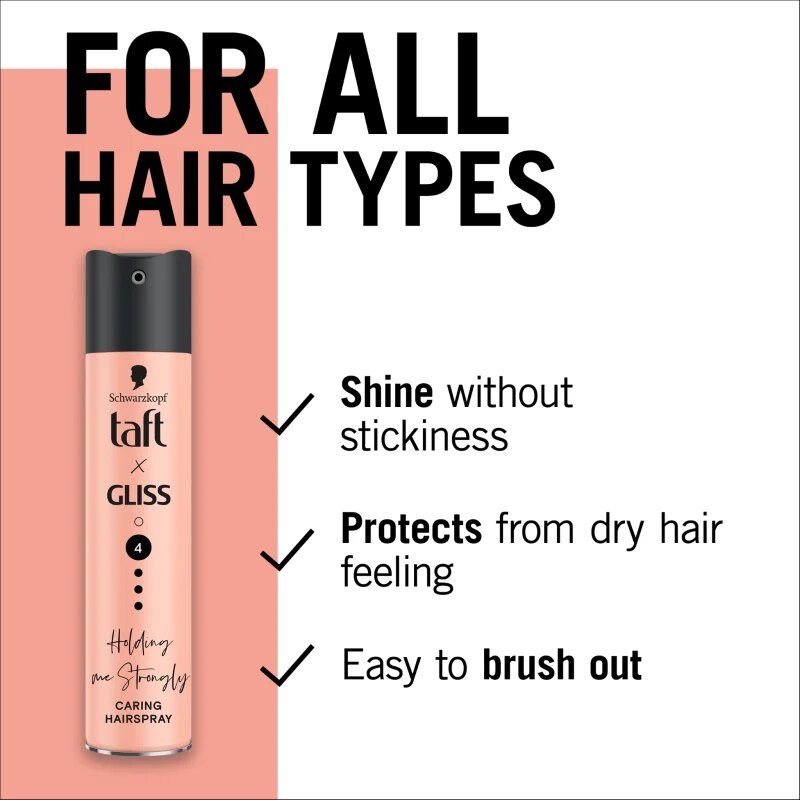 Schwarzkopf Taft x Gliss lak za lase z ekstra močnim utrjevanjem Holding me Strongly 250 ml