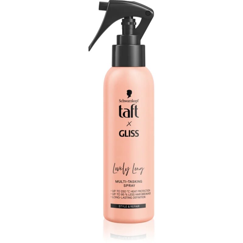 Schwarzkopf Taft x Gliss večnamensko pršilo za toplotno oblikovanje las Lovely Long 150 ml