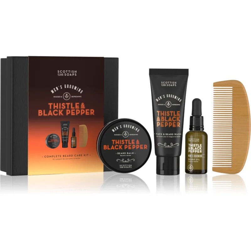Scottish Fine Soaps Thistle & Black Pepper darilni set za moške