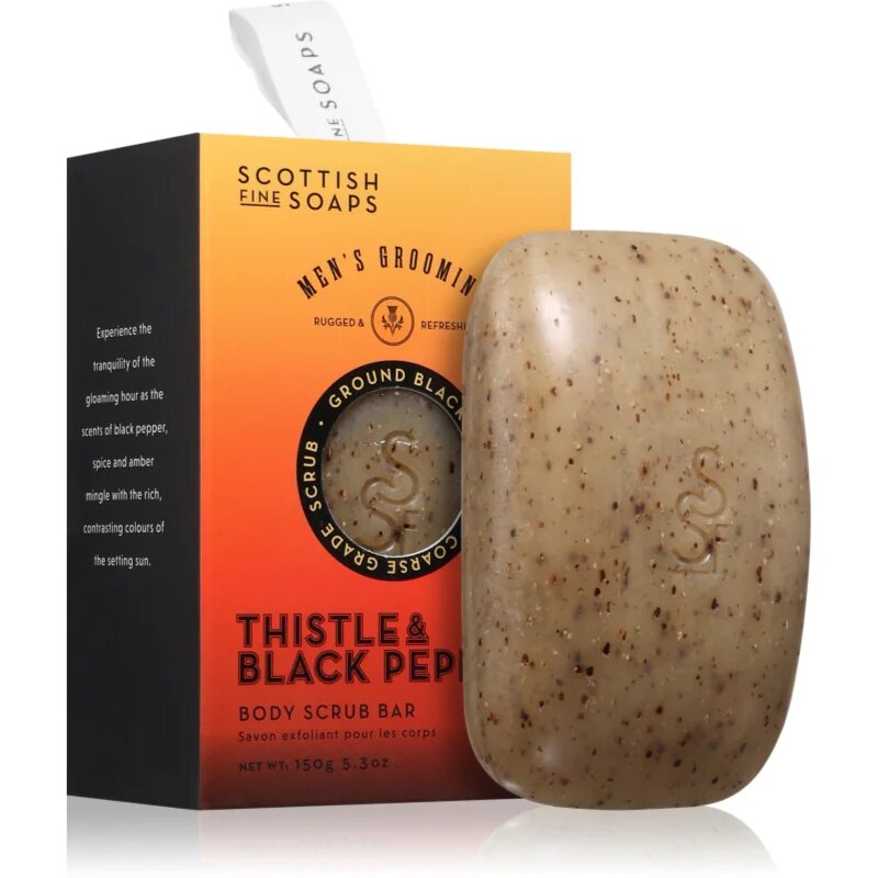 Scottish Fine Soaps Thistle & Black Pepper eksfoliacijsko milo za teto 150 g
