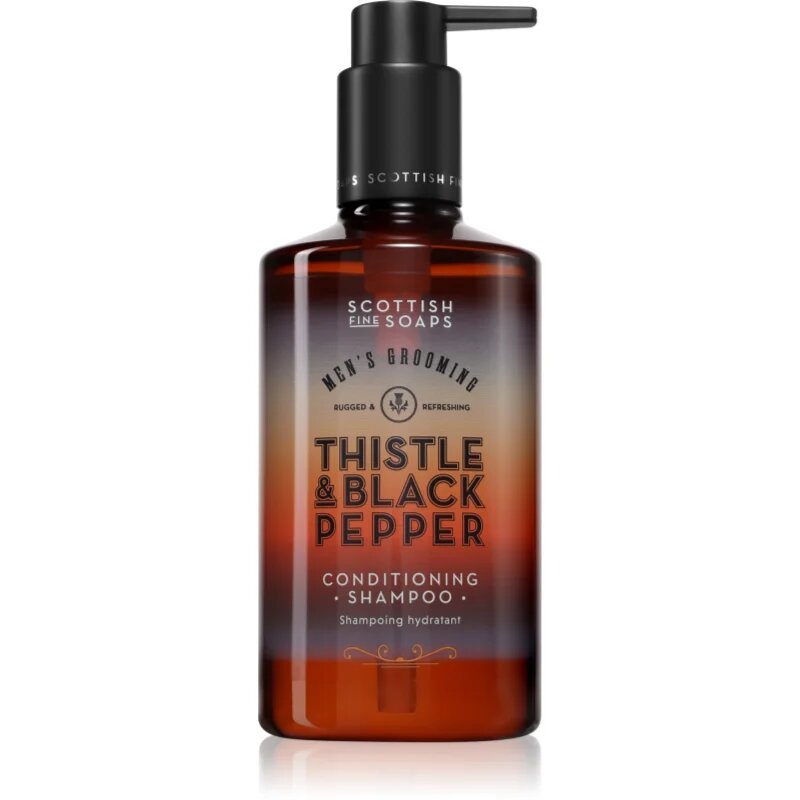 Scottish Fine Soaps Thistle & Black Pepper šampon za moške 300 ml