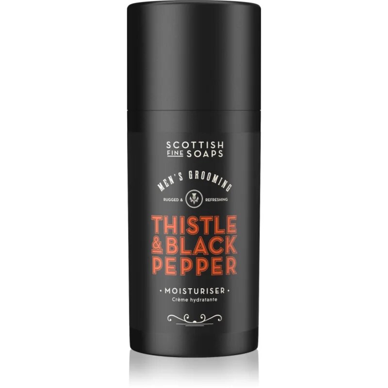 Scottish Fine Soaps Thistle & Black Pepper vlažilna krema za obraz za moške 100 ml