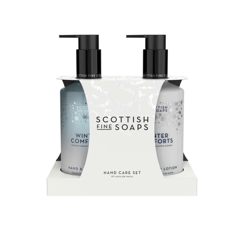 Scottish Fine Soaps Winter Comforts darilni set za roke dišave Toasted Marshmallow & Caramel