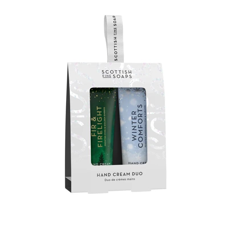 Scottish Fine Soaps Winter Comforts & Fir & Firelight darilni set za roke 2x30 ml