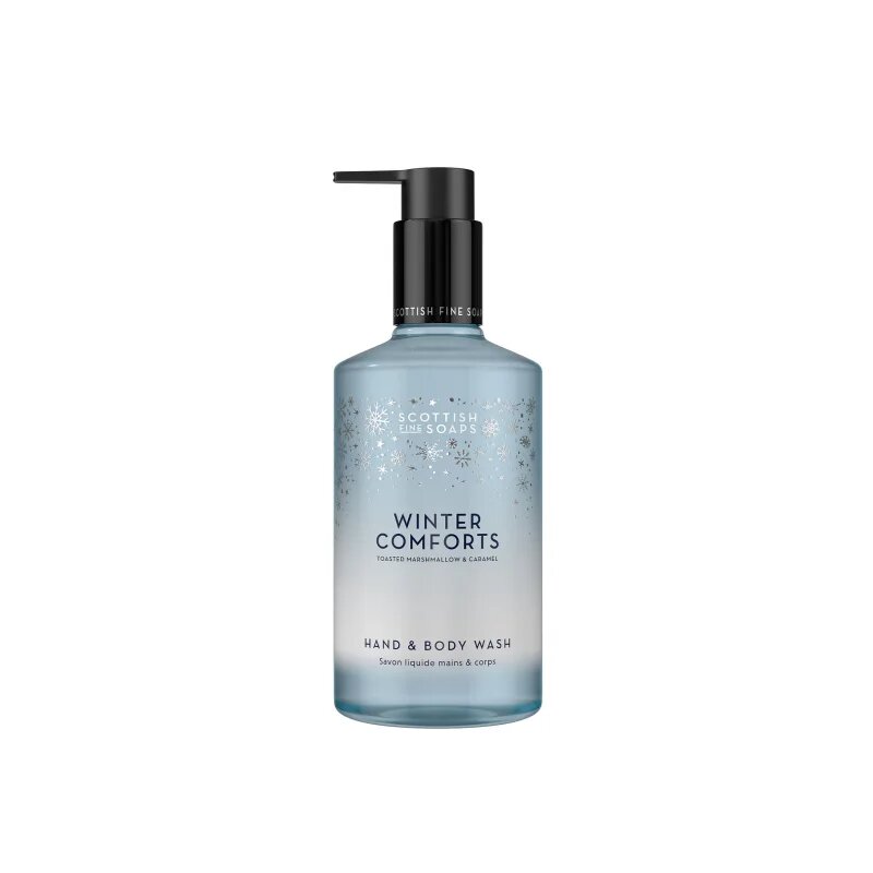 Scottish Fine Soaps Winter Comforts gel za prhanje za roke in telo dišave Toasted Marshmallow & Caramel 300 ml