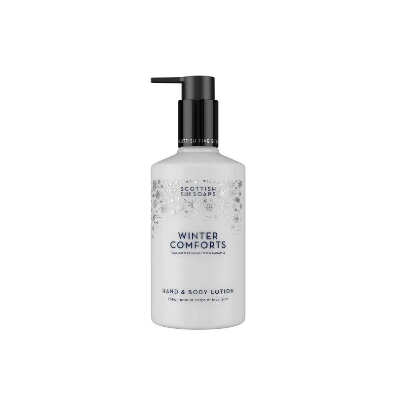 Scottish Fine Soaps Winter Comforts vlažilni losjon za roke in telo dišave Toasted Marshmallow & Caramel 300 ml
